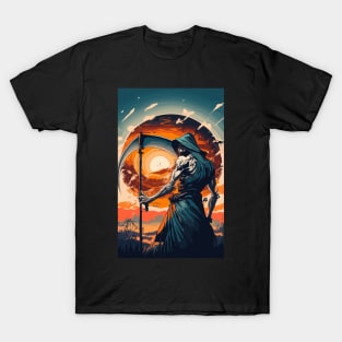 Death with scythe ending humanity T-Shirt